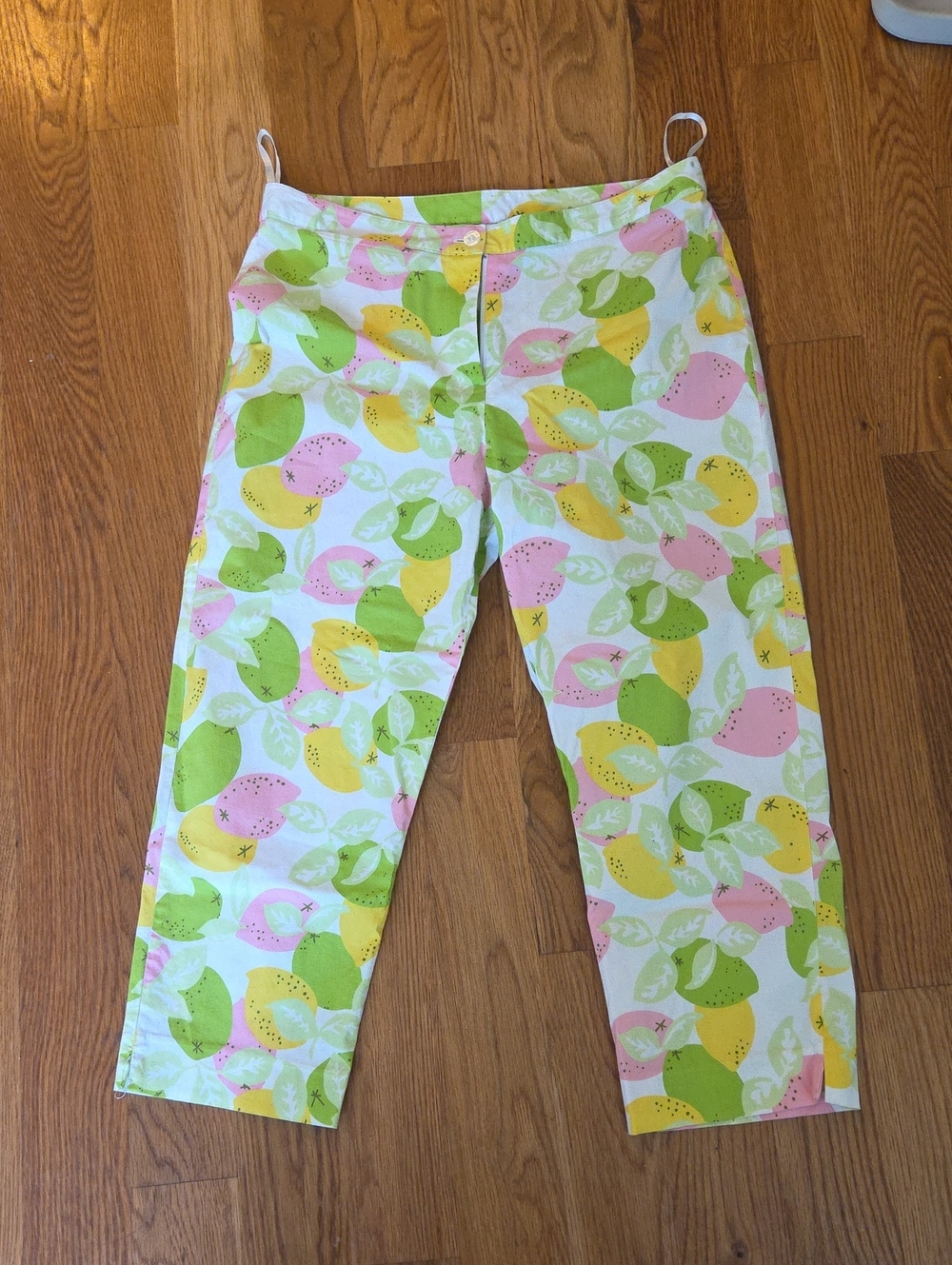 Lilly Pullitzer Lemon-Print Capri Pants - Pink, Yellow & Green
